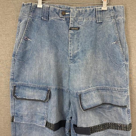 Marithe Francois Girbaud Jeans Vintage Y2K Oversized Cargo Denim Size 36 - Picture 3 of 14